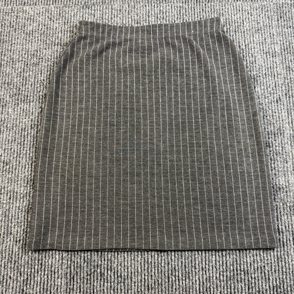 Woolworths Womens Size 12 Grey Pinstripe Pencil Skirt Elastic Waist South Africa